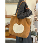 Load image into Gallery viewer, Large Capacity Retro Faux Fur Tote Bag Women S5P741