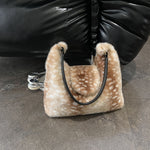 Load image into Gallery viewer, Women's Plush Large Tote Shoulder Bag N6J178