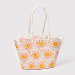 Load image into Gallery viewer, Handwoven Floral Bead Tote Large Multi Color Women S5P969