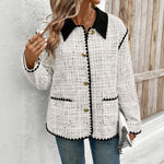 Load image into Gallery viewer, White Cropped Blazer Casual Elegant Breast Jacket N5A807