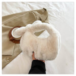 Load image into Gallery viewer, Furry Dumpling Bag Women Plush Mini Handbag S5P722