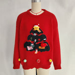 Load image into Gallery viewer, Christmas Tree Color Block Sweater Women N5A639