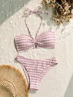 Load image into Gallery viewer, Sexy Striped Bikini Set Beach Swimwear Women N6A068