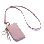 Load image into Gallery viewer, Genuine Leather Neck Coin Card Key Pouch Women N6B219
