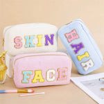 Load image into Gallery viewer, Corduroy Letter Print Makeup Bag Women S5P728