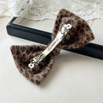 Load image into Gallery viewer, Leopard Bow Flower Hair Clip Women Vintage Elastic S5P822