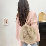 Load image into Gallery viewer, Faux Fox Fur Tote Bag Women Large Capacity Plush S5P731