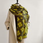 Load image into Gallery viewer, Small Floral Long Scarf Women Warm Poly Cape M5A326
