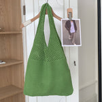 Load image into Gallery viewer, Retro Knit Large Capacity Tote Bag Women N6C057