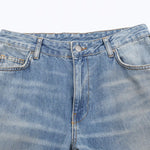 Load image into Gallery viewer, Wide Leg Denim Jeans, Mid-Rise Casual Zipper Pants N6A132