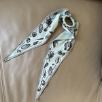 Load image into Gallery viewer, Ocean Print Seaweed Ribbon Scrunchie Holiday Hair Tie N6F142