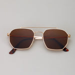Load image into Gallery viewer, Retro Metal Double Bridge Square Sunglasses N6B221