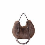 Load image into Gallery viewer, Women's Plush Crescent Shoulder Bag N6J117