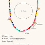 Load image into Gallery viewer, Acrylic Shell Bead Chain Bohemian Steel Vibrant S5P221