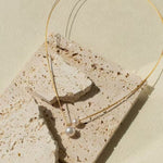Load image into Gallery viewer, Mother-Daughter Pearl Double Layer Floating Choker N6H162