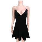 Load image into Gallery viewer, Floral Rib Knit Slip Dress Strappy Rabbit Velvet N5A797