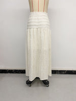 Load image into Gallery viewer, Drawstring A-Line Maxi Skirt with High-Low Hem N6B058