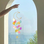 Load image into Gallery viewer, Moon Shell Dream Catcher Wind Chime Balcony Decor N6F315