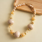 Load image into Gallery viewer, Womens Vintage Marbled Oval Acrylic Beaded Necklace N6K183
