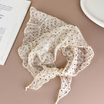 Load image into Gallery viewer, Sheer Polka Dot Mesh Triangle Scarf Romantic Women N6H108