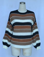 Load image into Gallery viewer, Splice Design Sweater Women Black Casual Long Sleeve N5A912