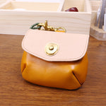 Load image into Gallery viewer, Two Tone Genuine Leather Coin Earphones Pouch N6B139