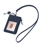 Load image into Gallery viewer, Genuine Leather Retractable Neck ID Card Holder N6D026