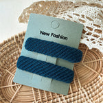 Load image into Gallery viewer, Twill Fabric Hair Clip Women Invisible Double Prong S5P760