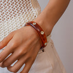 Load image into Gallery viewer, Acrylic Bracelet Rhinestone Colorful Cuff Bangle N6F045