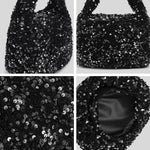 Load image into Gallery viewer, Sequin Shoulder Bag Women Glitter Small Square Purse S5P791