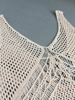 Load image into Gallery viewer, V Neck Sleeveless Solid Hollow Out Beach Maxi Dress N6A072