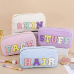 Load image into Gallery viewer, Corduroy Letter Print Makeup Bag Women S5P728