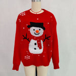Load image into Gallery viewer, Snowman Christmas Pullover Sweater Women N5A623