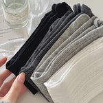 Load image into Gallery viewer, Lace Trim Hollow Mesh Mid-Calf Split Toe Stack Socks N6H025
