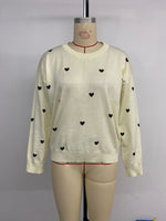 Load image into Gallery viewer, Simple Style Heart Sweater Women Knit Casual Pullover N5A813
