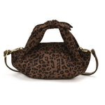 Load image into Gallery viewer, Women's Leopard Print Ruched Suede-Feel Bag N6J214