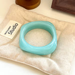 Load image into Gallery viewer, Geometric Ombre Resin Bangle Curved Acetate Contour S5P256