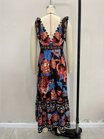 Load image into Gallery viewer, Womens Deep V-Neck Backless Vacation Maxi Dress N6A089