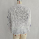 Load image into Gallery viewer, Gradient 3D Floral Knit Sweater Women Round Neck N5A856