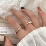 Load image into Gallery viewer, Freshwater Pearl Ring Copper Minimalist Stackable S5P067