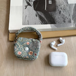 Load image into Gallery viewer, Floral Embroidered Cotton Linen Mini Coin Purse N6J269