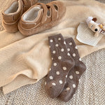 Load image into Gallery viewer, Polka Dot Thermal Crew Socks Wool Blend Winter Warm M5A308