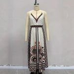 Load image into Gallery viewer, Black Boho Placement Print Backless Spag Dress Women N5A949