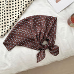 Load image into Gallery viewer, Two-Tone Houndstooth Print Square Scarf Women 55cm N6H113