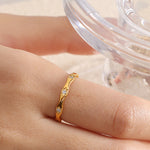 Load image into Gallery viewer, Wave Star Ring Titanium Steel 18K Gold Unique Design S5P024
