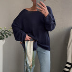Load image into Gallery viewer, Round Neck Loose Fit Sweet Sweater Women N6D140