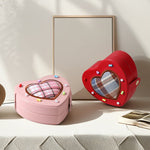 Load image into Gallery viewer, Heart Ring Box Luxury Jewelry Gift Case PU Velvet N6G062