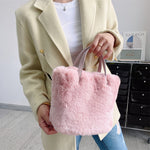Load image into Gallery viewer, Bucket Tote Bag Women Large Capacity Faux Rabbit Fur S5P734