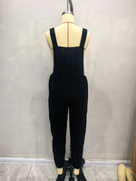 Load image into Gallery viewer, Black Adjustable Pocket Overalls Women Cotton N5A958