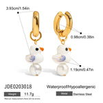 Load image into Gallery viewer, Geometric Pearl Studs Steel Plated Fadeproof S5P160